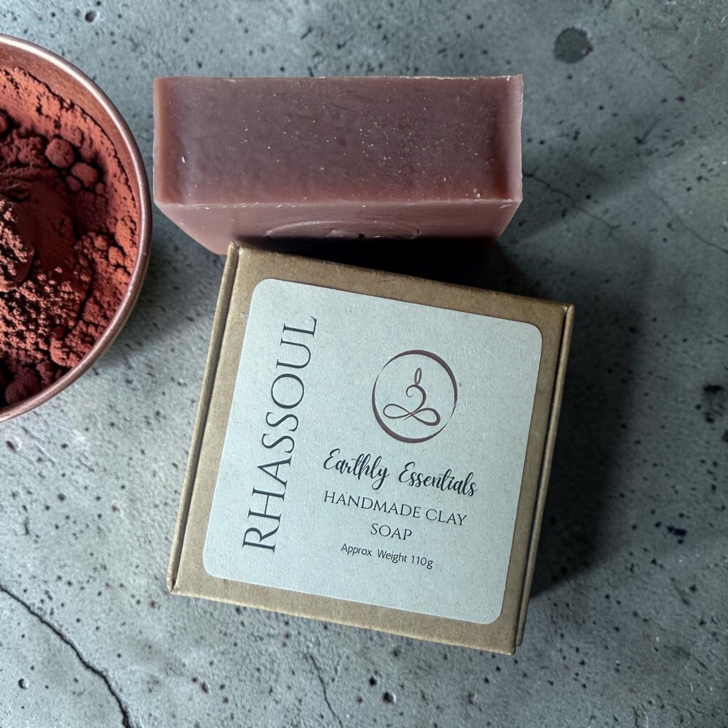 Earthly Essentials Rhassoul • Clay Soap with Brazilian Red Clay • 110g
