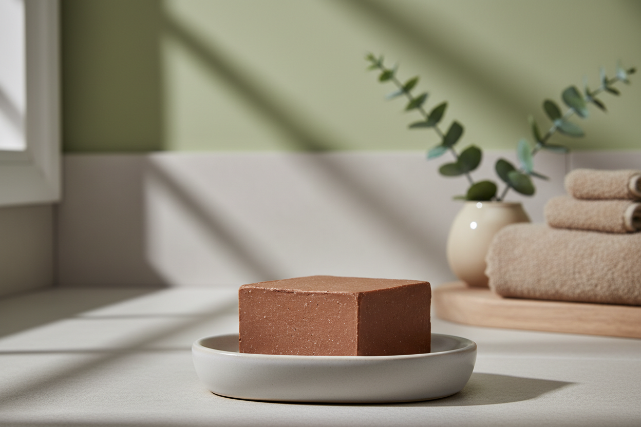 Earthly Essentials Rhassoul – Clay Soap with Brazilian Red Clay 110g