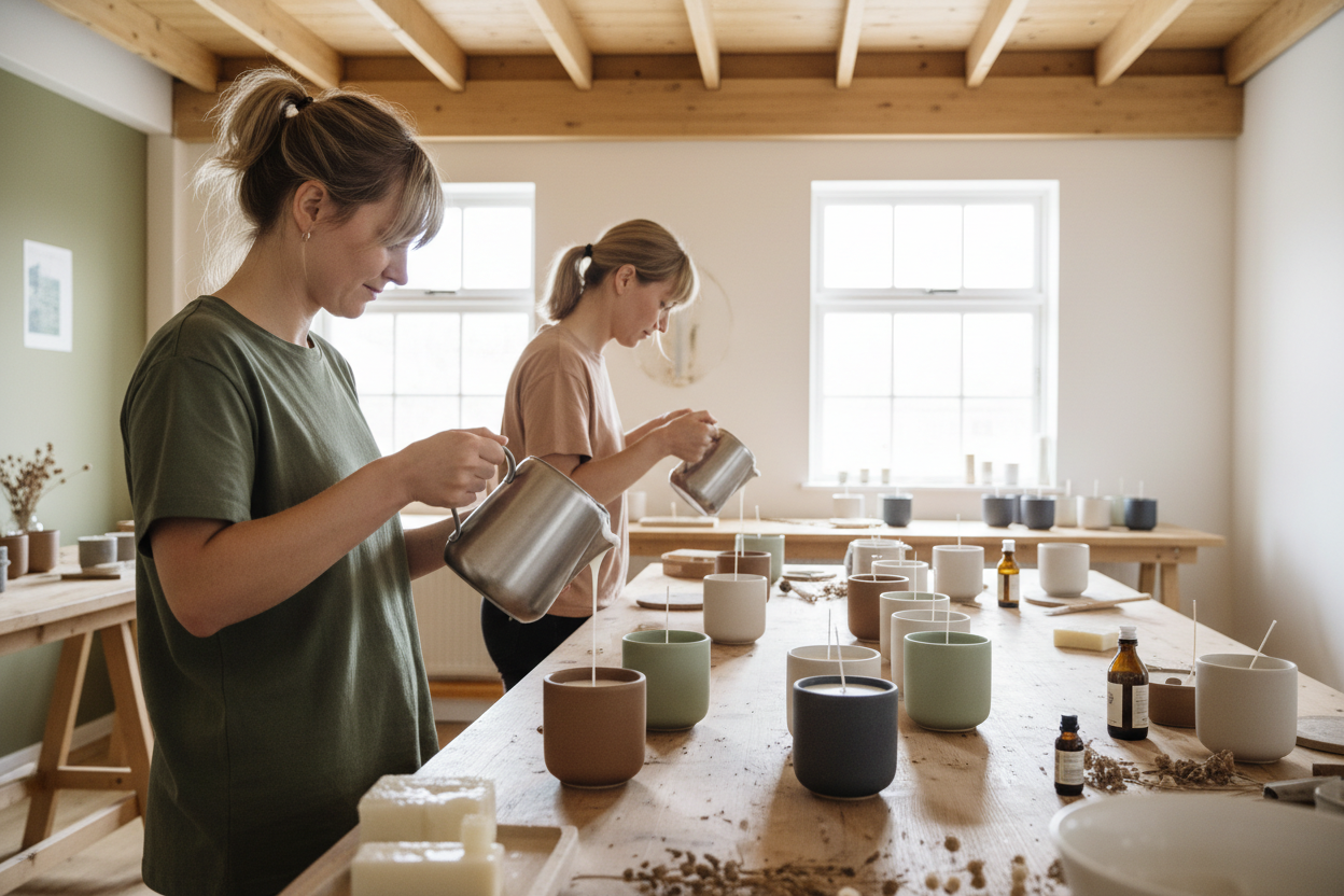 Earthly Essentials by SoapArt, candle making workshop