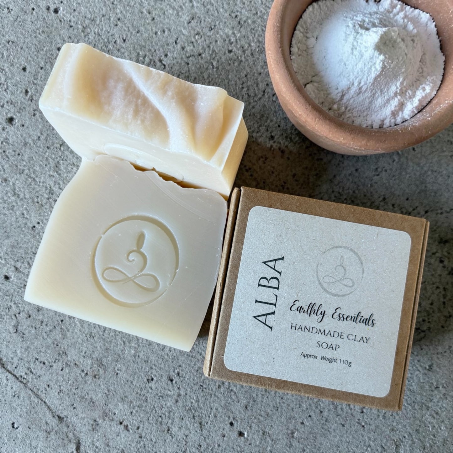 Earthly Essentials Alba – White Clay Soap with Kaolin 110g