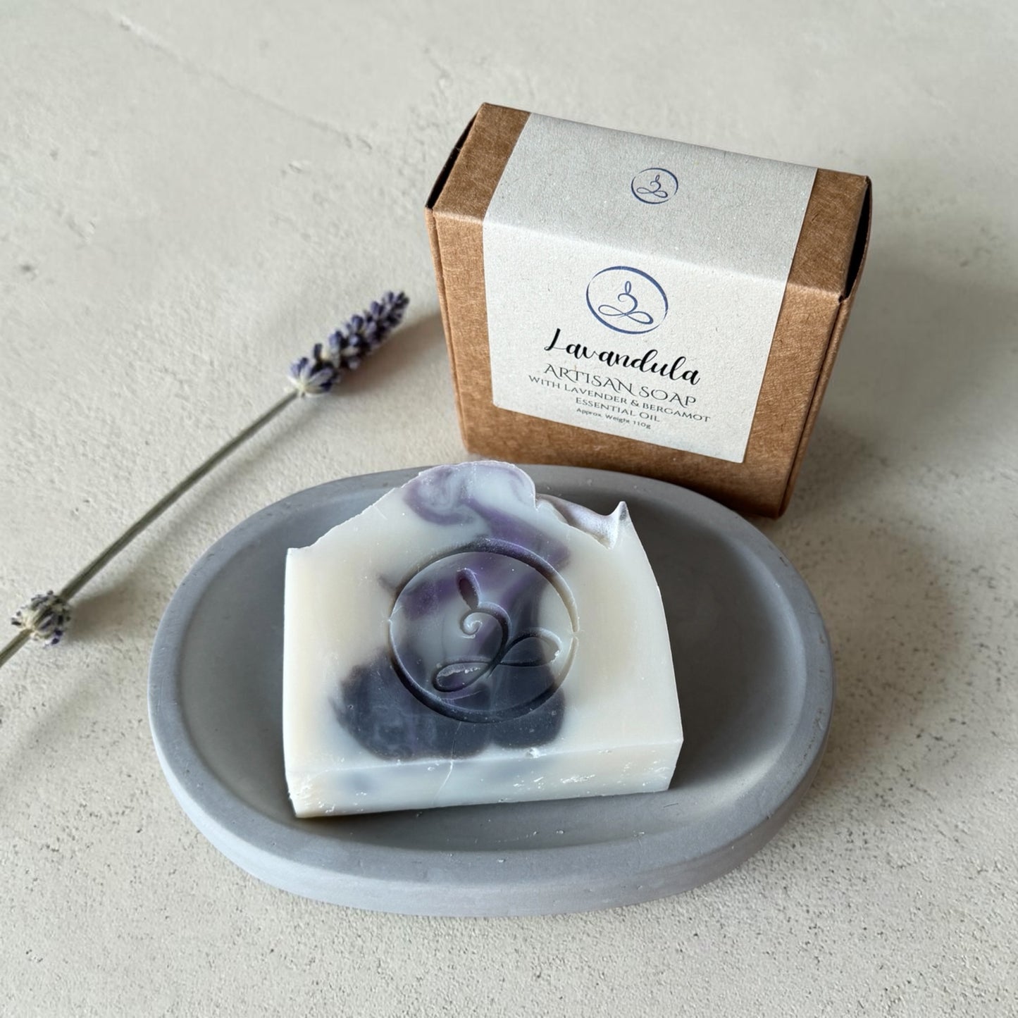Lavandula Soap Bar – Handmade Lavender & Bergamot Natural Soap – 110g