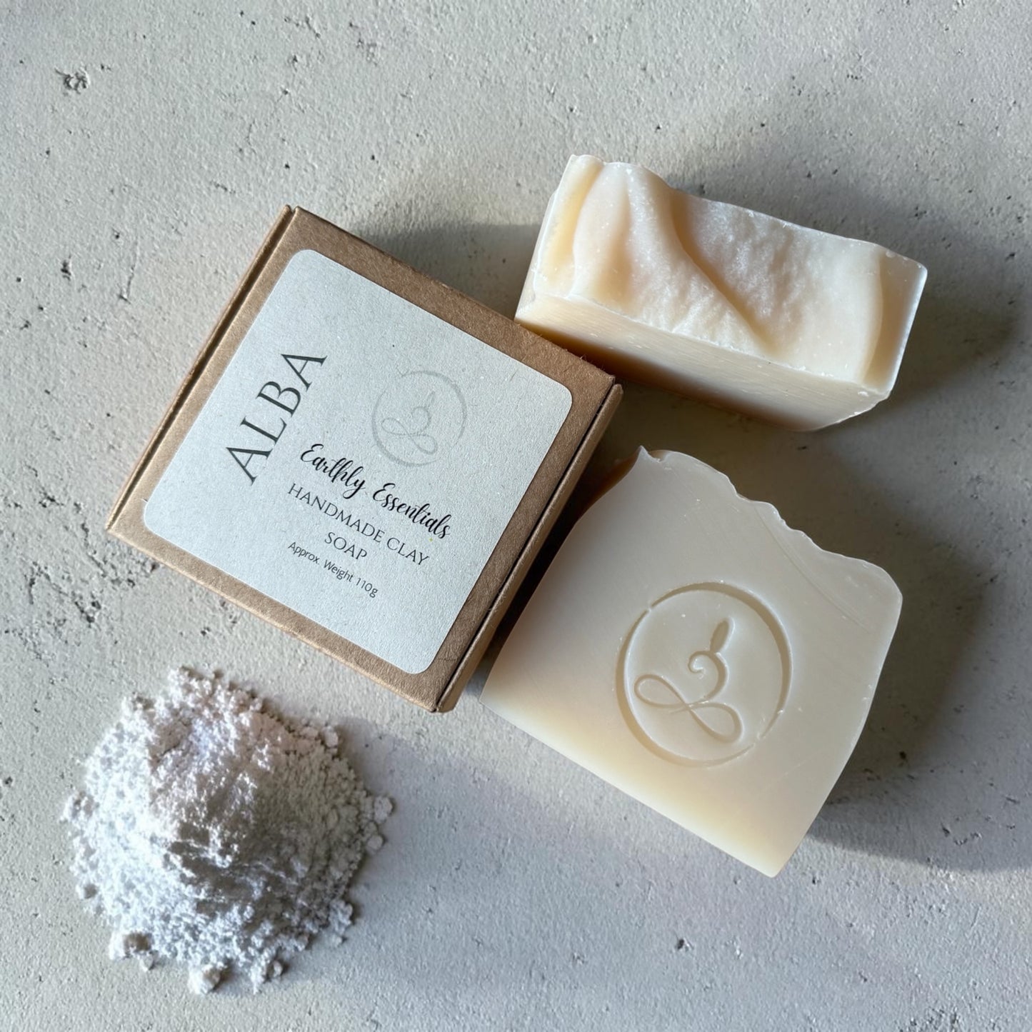 Earthly Essentials Alba • White Clay Soap with Kaolin • 110g
