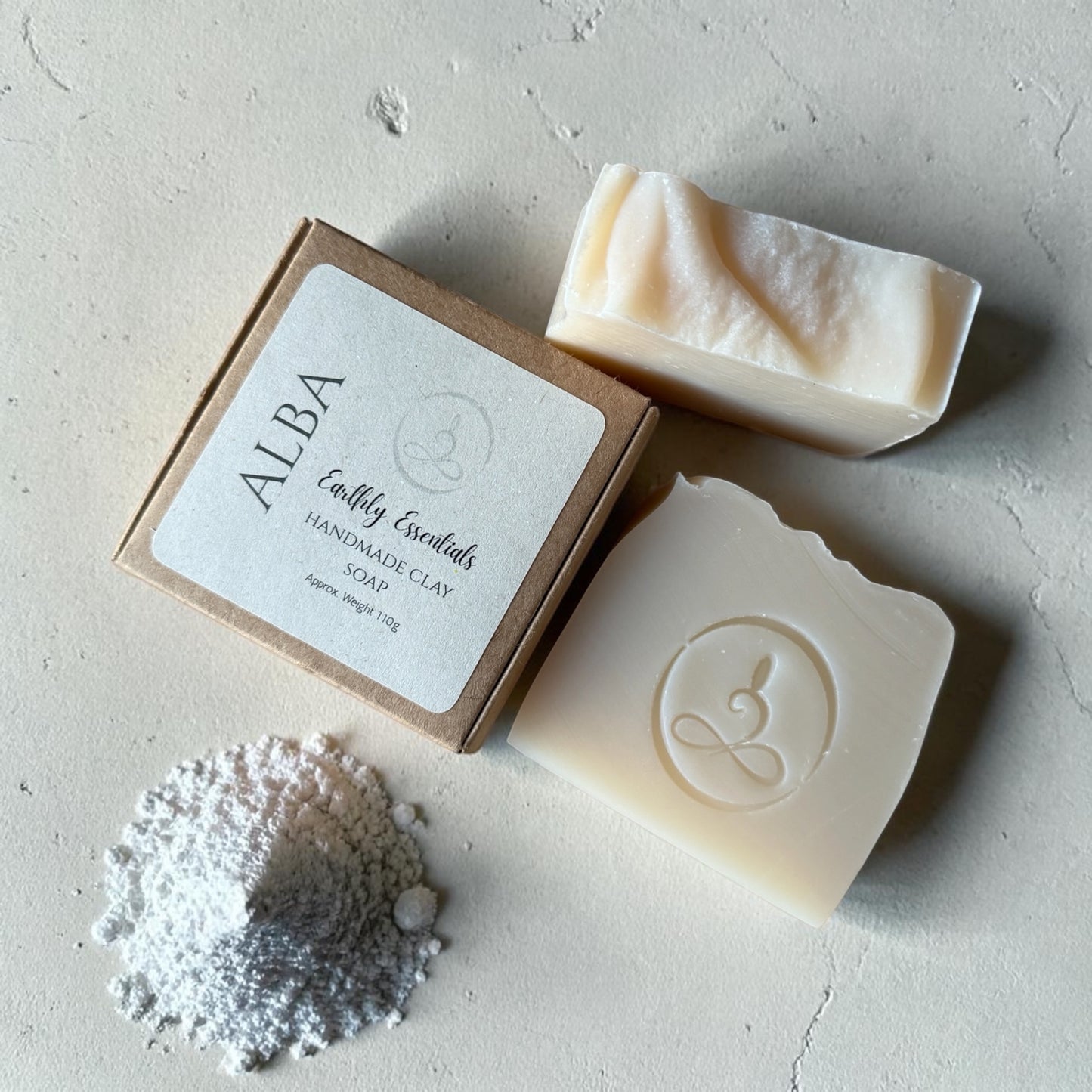 Earthly Essentials Alba – White Clay Soap with Kaolin 110g