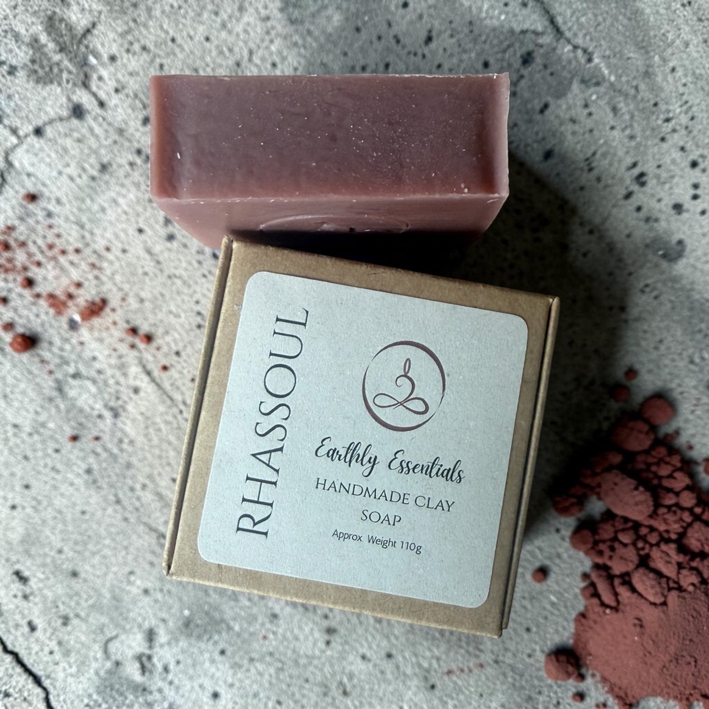 Earthly Essentials Rhassoul • Clay Soap with Brazilian Red Clay • 110g