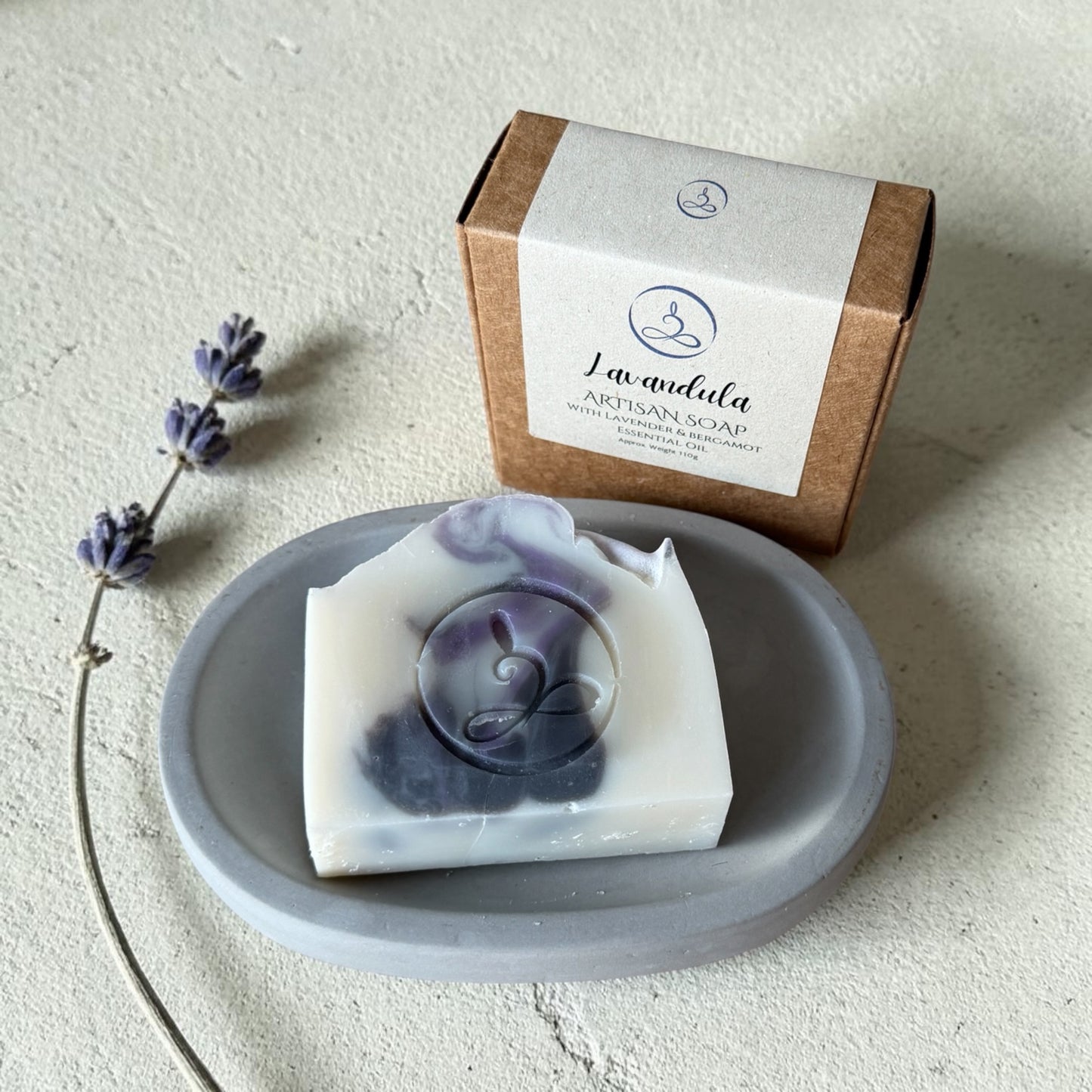 Lavandula Soap Bar • Handmade Lavender & Bergamot Natural Soap • 110g