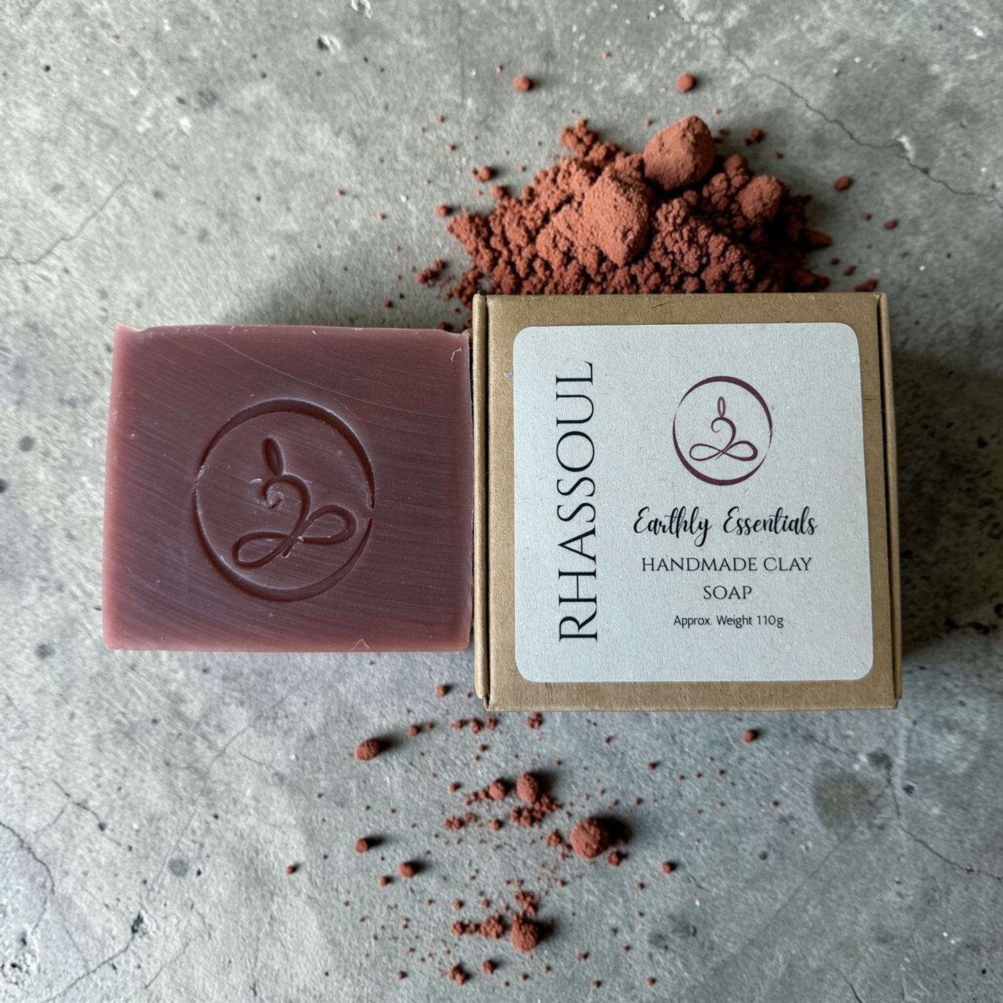 Earthly Essentials Rhassoul • Clay Soap with Brazilian Red Clay • 110g