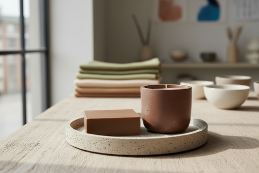 Rhassoul Ritual Set — Clay Soap & Natural Candle