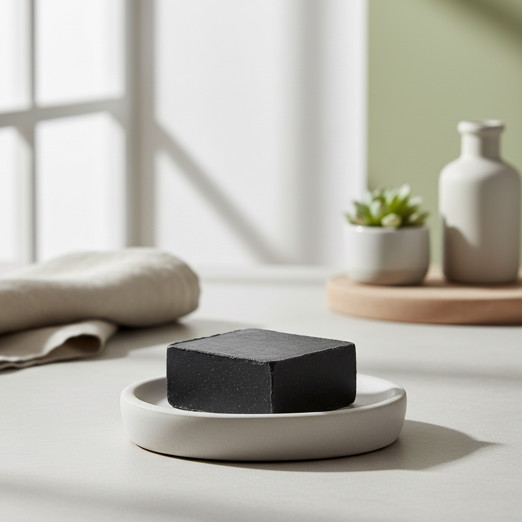 Earthly Essentials Noir Clay Soap – Bergamot, Wood & Forest Scent | Handmade Natural Bar 110g